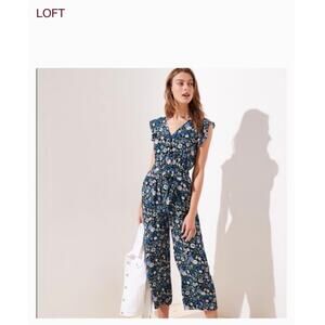 LOFT Floral Jumpsuit